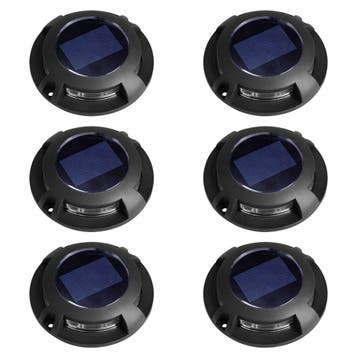 Buitenverlichting zonne-energie Set 6 stuks Solar Decklight, Verzenden, Nieuw