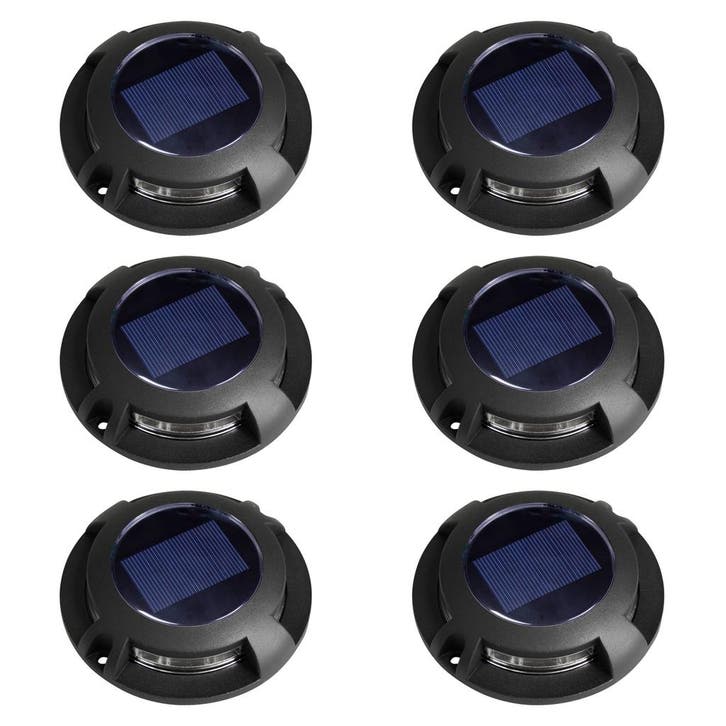 Buitenverlichting zonne-energie Set 6 stuks Solar Decklight, Tuin en Terras, Buitenverlichting, Verzenden