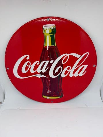 Coca-Cola - Emaille bord - Emaille, Metaal - Emaille bord -