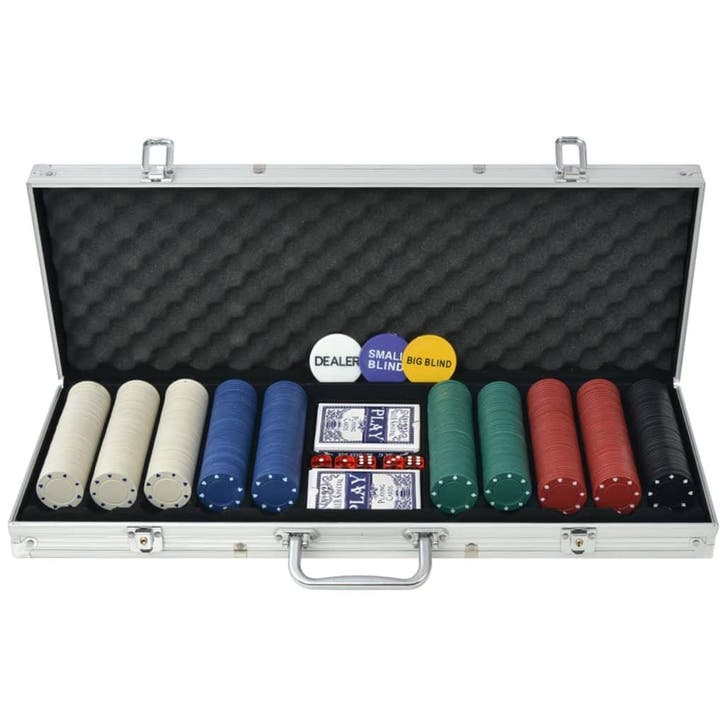 vidaXL Pokerset met 500 chips aluminium, Hobby & Loisirs créatifs, Jeux de société | Jeux de cartes, Envoi