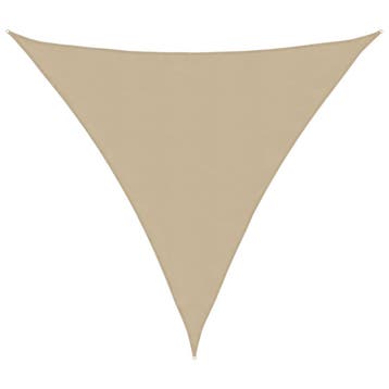 vidaXL Zonnescherm driehoekig 5x5x5 m oxford stof beige, Tuin en Terras, Verzenden, Nieuw