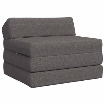 vidaXL Vouwbare Sofa Bed Lichtgrijs 200 x 70 x 10 cm Stof, Verzenden