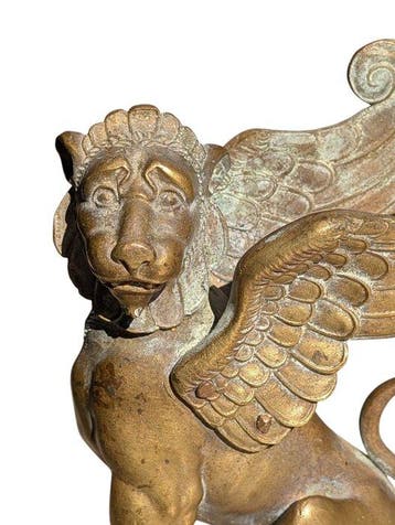 Beeld, Griffon - 15 cm - Brons