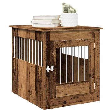 vidaXL Hondenbench 64,5x80x71 cm bewerkt hout oud, Verzenden