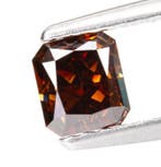 1 pcs Diamant (Natuurlijk gekleurd) - 0.56 ct - Cushion -