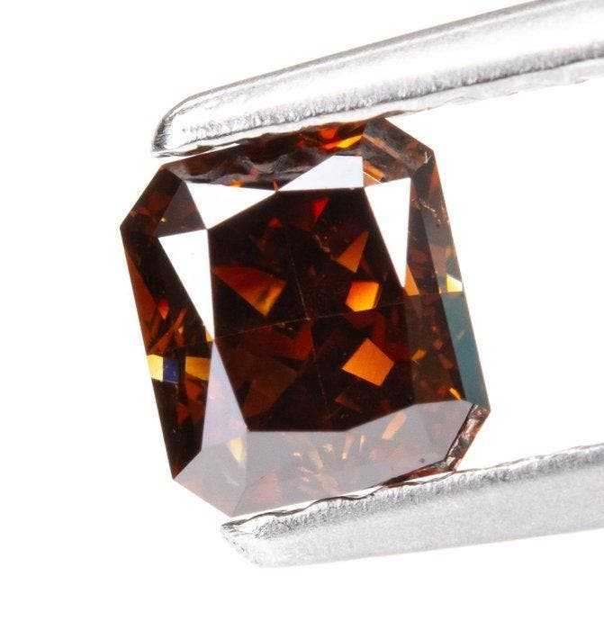 1 pcs Diamant (Natuurlijk gekleurd) - 0.56 ct - Cushion -, Bijoux, Sacs & Beauté, Pierres précieuses