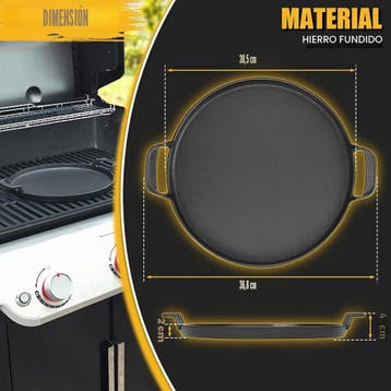 GFTIME Gietijzeren Grillpan 30,9cm voor Weber Gourmet BBQ..., Ophalen of Verzenden, Nieuw