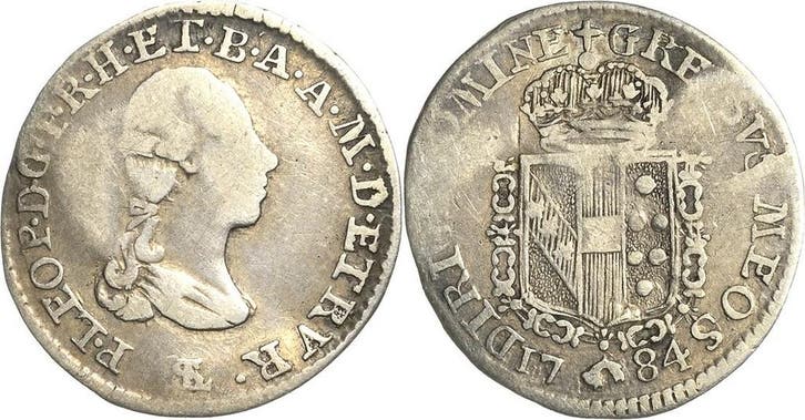 1/2 Paolo argento 1784, Italien-florenz Leopold I von Hab..., Timbres & Monnaies, Monnaies | Europe | Monnaies non-euro, Envoi