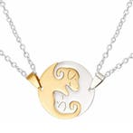 Fako Bijoux - Vriendschapsketting - RVS - Hond - Yin Yang -, Verzenden