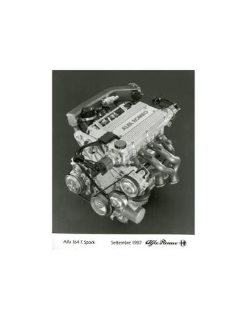 1987 ALFA ROMEO 164 TWIN SPARK MOTOR PERSFOTO, Ophalen of Verzenden