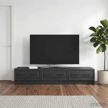 vidaXL TV Kast 147 x 34,5 x 27 cm Zwart Bewerkt hout, Verzenden