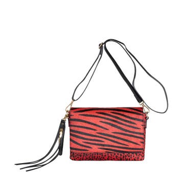 Crossbodytas  Legend Dames ZEBRA/CHEETAH RED, Verzenden, Nieuw