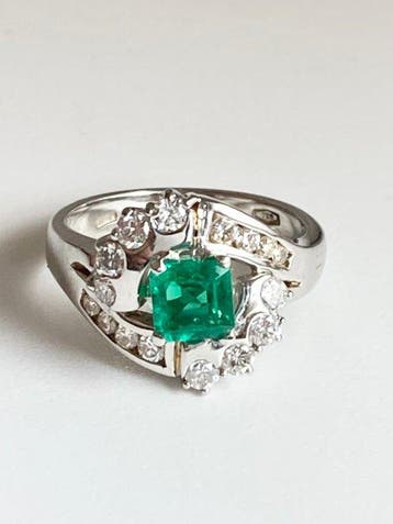 DD Gioielli - Statement ring - 18 karaat Witgoud - 1.42ct.