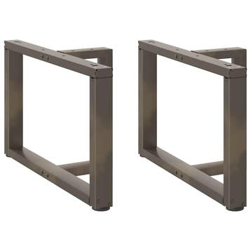vidaXL Salontafelpoten 2 st T-vormig 70x25x(42-43) cm staal, Verzenden