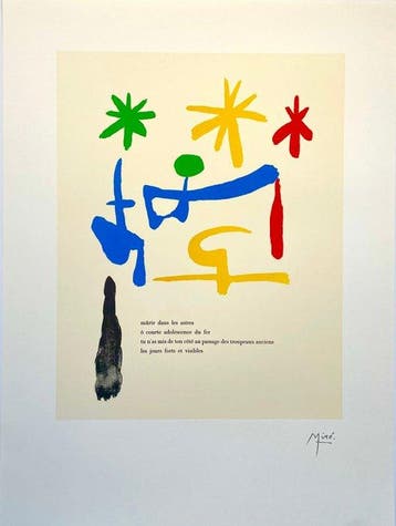 Joan Miro (1893-1983) - Parler Seul - Lithographic licensed