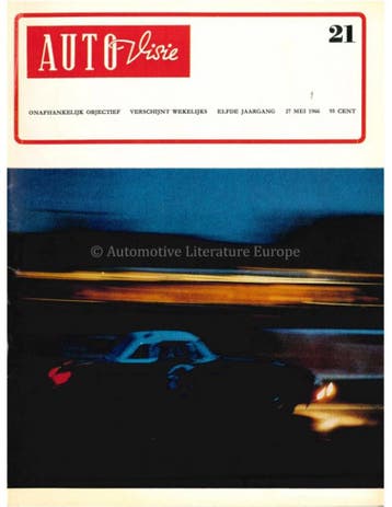 1966 AUTOVISIE MAGAZINE 21 NEDERLANDS, Ophalen of Verzenden