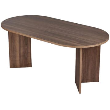 Evila Modern Dining Table, Venezia Walnut, 180 X 90 X 75 Cm, Huis en Inrichting, Verzenden, Nieuw, 150 tot 200 cm, Scandinavisch