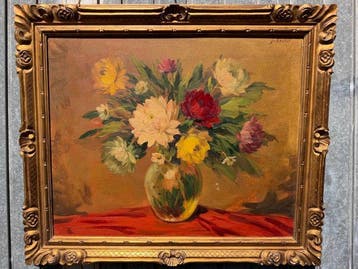 Gino Karolyi (XX) - Bouquet au fleurs