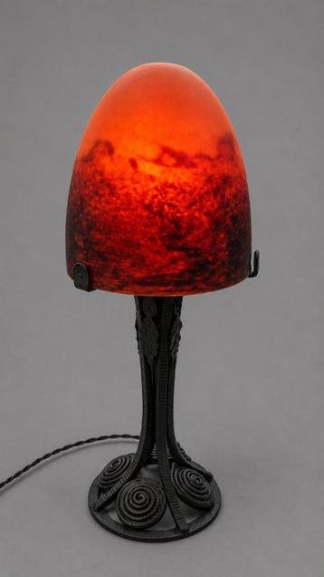 DEGUE - David GUERON - vers 1930 - Lampe de table - Verre