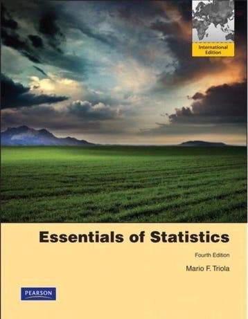Essentials of Statistics:International Edition 9780321721693, Boeken, Verzenden, Gelezen, Triola Mario