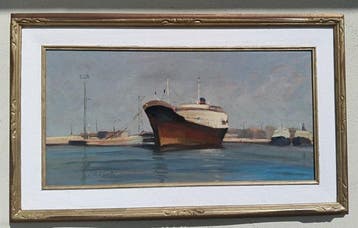 Cafiero Filippelli (1889-1973) - Mercantile nel Porto di