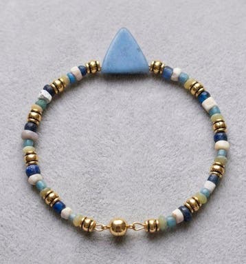 Moderne plaqué or et le verre romain antique Bracelet de