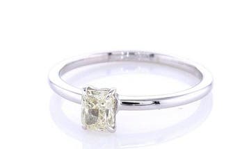 Sans prix de réserve - Bague - 14 carats Or blanc - 0.50ct.