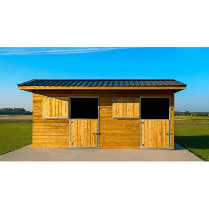 Ecurie en bois pour chevaux 6x3m + avancée supplémentaire de, Dieren en Toebehoren, Paarden en Pony's | Overige Paardenspullen