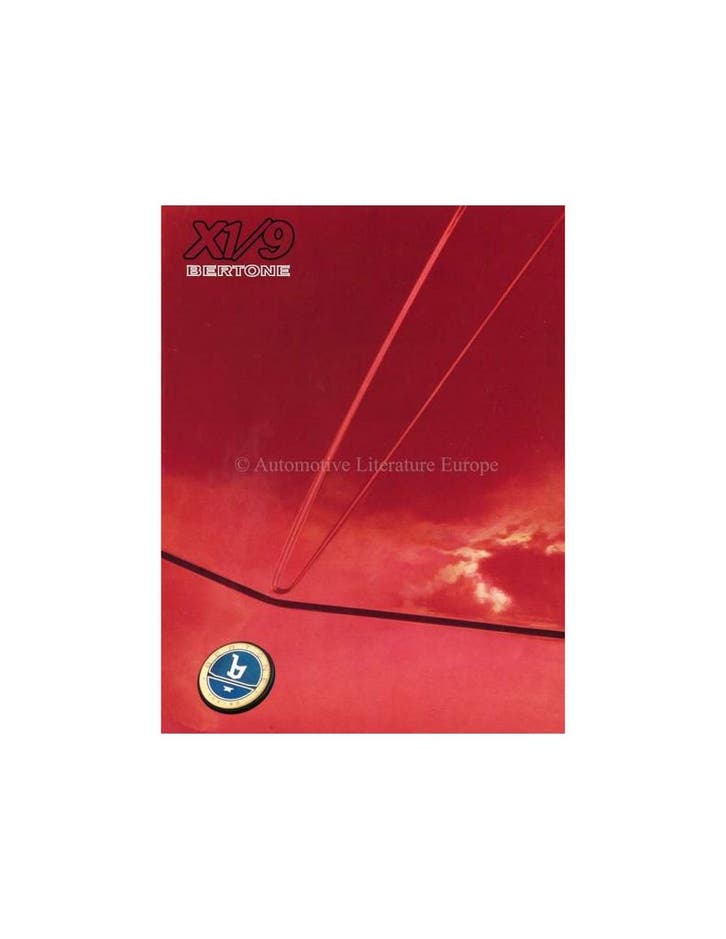 1985 BERTONE X1/9 BROCHURE, Livres, Autos | Brochures & Magazines, Enlèvement ou Envoi