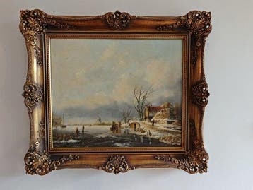 Nederlandse school (XX) - Winterlandschap