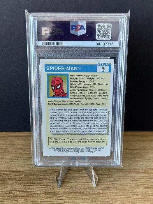 1990 Marvel Universe , Spider-man Graded card - PSA, Collections, Collections Autre
