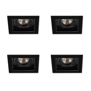 Spots inbouw Set Axl inbouwspots 4 stuks zwart, Verzenden