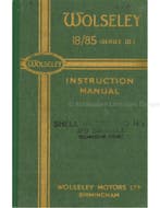 1946 WOLSELEY 18 / 85 (SERIES III) INSTRUCTIEBOEKJE ENGELS