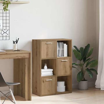 vidaXL Boekenrek 60,5x30x90 cm bewerkt hout artisanaal, Huis en Inrichting, Verzenden, Nieuw