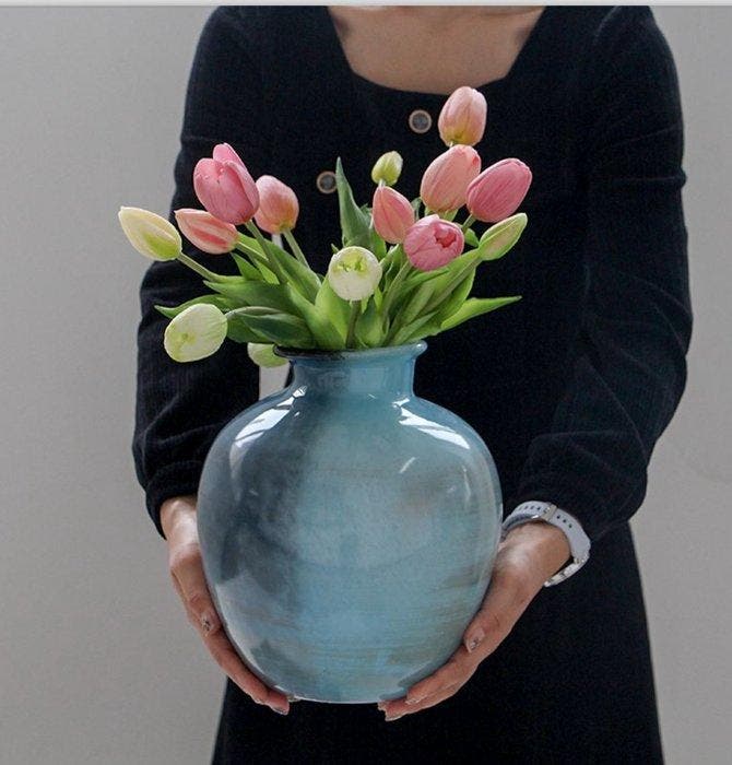 Cloudnola - Vase - Lot de 2 vases en verre soufflé à la main, Antiquités & Art, Art | Objets design