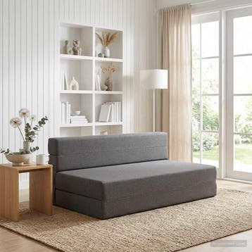 vidaXL Vouwbare Sofa Bed Lichtgrijs 152 x 86,5 x 60 cm Stof, Verzenden