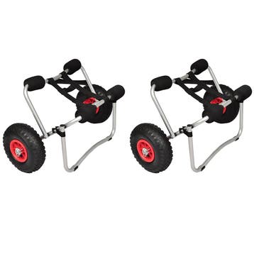 vidaXL Kayaktrolleys 2 st aluminium, Watersport en Boten, Verzenden, Nieuw
