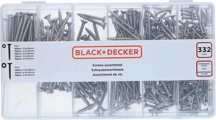 Black and Decker schroevenset (332 stuks), Doe-het-zelf en Bouw, Gereedschap | Overige machines, Nieuw, Verzenden