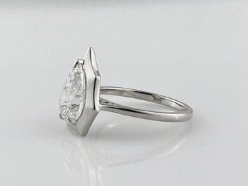 Zonder minimumprijs - Ring - 14 karaat Witgoud - 2.07ct. tw., Nieuw