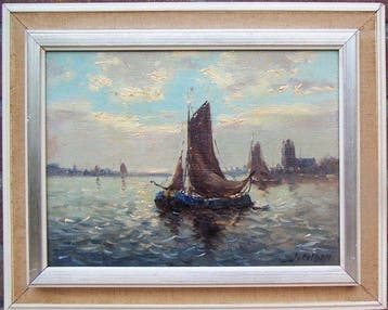 J van Delden (XX) - Boten voor de haven