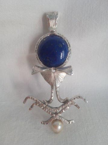 Sans prix de réserve - Pendentif Argent Lapis-lazuli