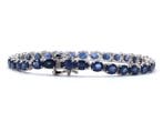 Armband - 14 karaat Witgoud - 14.30ct. tw. Saffier, Nieuw