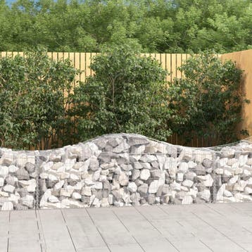vidaXL Schanskorven 10 st gewelfd 200x50x60/80 cm, Verzenden, Nieuw