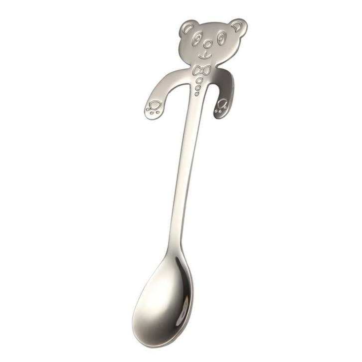 Fako Bijoux - Theelepel / Koffielepel Hangende Beer - Zilver, Huis en Inrichting, Keuken | Bestek, Verzenden