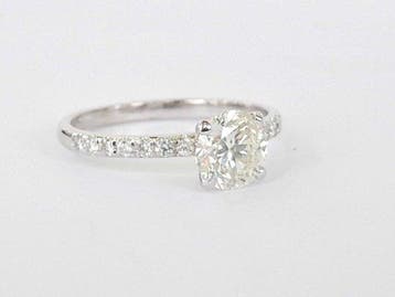Bague de fiançailles - 14 carats Or blanc - 1.14ct. tw., Bijoux, Sacs & Beauté