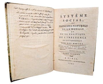 [Thiry dHolbach] - Systême Social - 1795