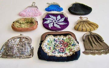Unsigned - ViINTAGE & ANTIQUE PURSES - Various Materials -, Antiek en Kunst