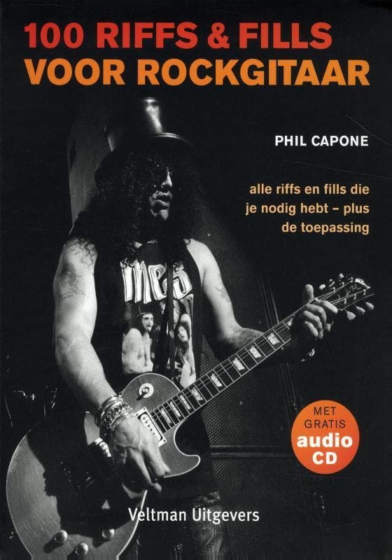 100 riffs & fills voor rockgitaar 9789048307043 Phil Capone, Boeken, Hobby en Vrije tijd, Zo goed als nieuw, Verzenden