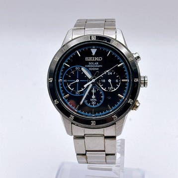 Seiko - Solar Chronograph - Zonder minimumprijs - V175-0DA0, Bijoux, Sacs & Beauté