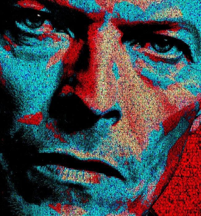 David Law - Crypto David Bowie VIII- Format XL 60x60, Antiquités & Art, Art | Objets design
